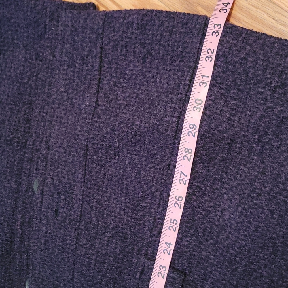 Extra Small Romy Purple Wool Coat - Picture 6 of 6